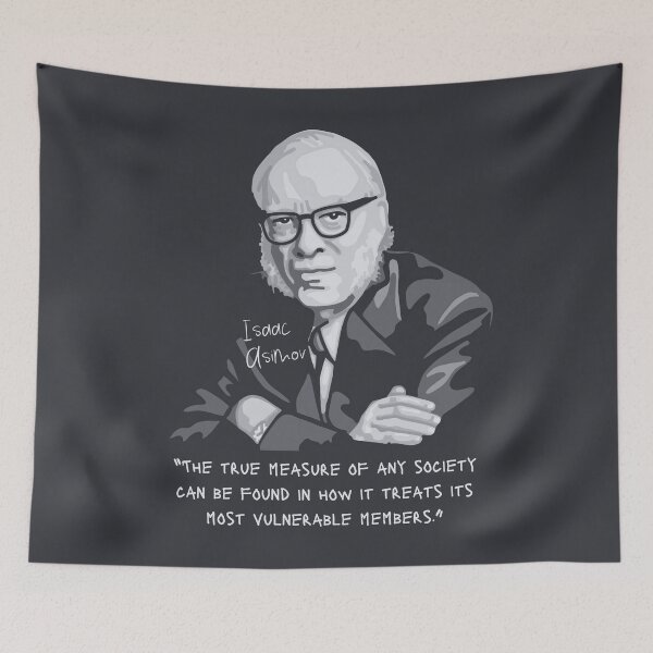 Item preview, Isaac Asimov Portrait and quote designed and sold by Unhinged Heather.