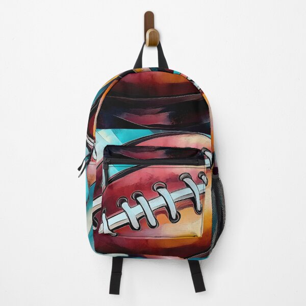 Item preview, Vividly Colored American Football with Dynamic Abstract Background - Bold and Energetic Sports Art Generative AI designed and sold by OlfactoART Studio.