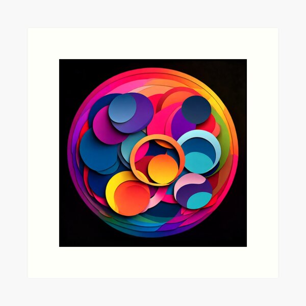 Item preview, Multicolored overlapping circles with rainbow hues for a playful leggings designed and sold by Tchoice.