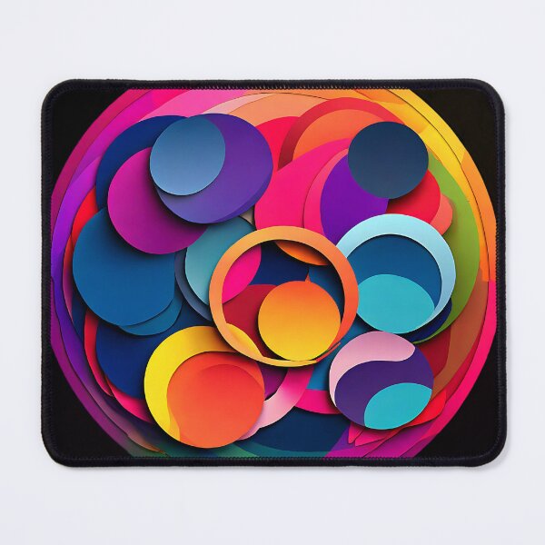 Item preview, Multicolored overlapping circles with rainbow hues for a playful leggings designed and sold by Tchoice.
