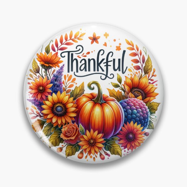 Item preview, Pumpkins and flowers "Thankful" Stickers and more designed and sold by CRandRRstickers.