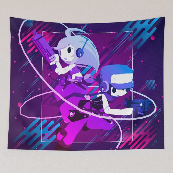 Item preview, Curly Brace/Quote | Cave Story | Modern Graphic Design designed and sold by Eroshi.