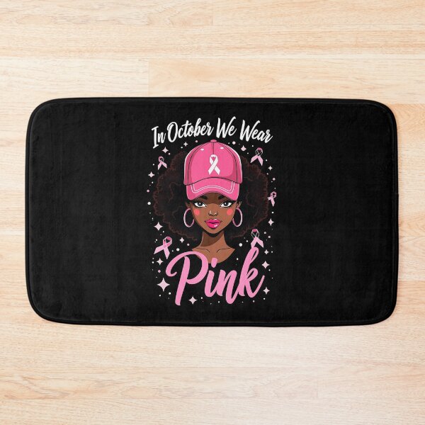 Item preview, Afro Woman in Pink Supporting Breast Cancer Fighters designed and sold by AnasLN.