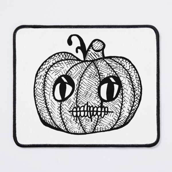 Item preview, Pumpkin Jack O Lantern With Teeth Grayscale designed and sold by KayTurtless.