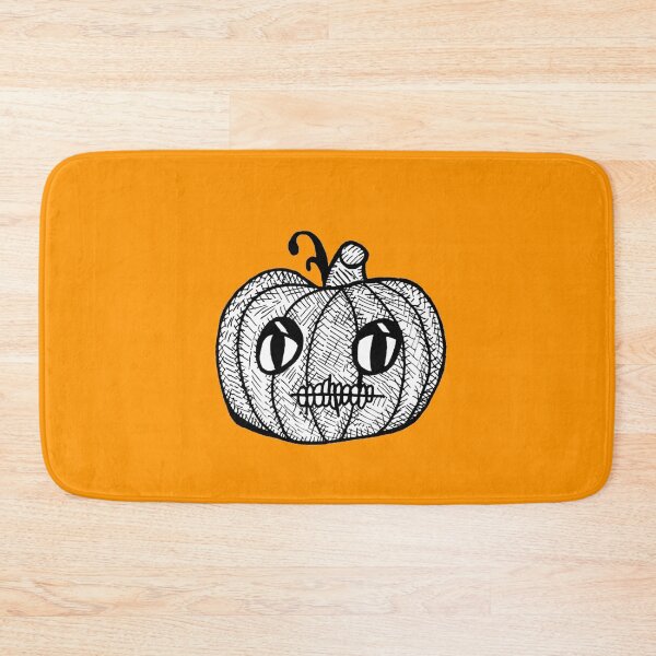 Item preview, Pumpkin Jack O Lantern With Teeth Grayscale designed and sold by KayTurtless.