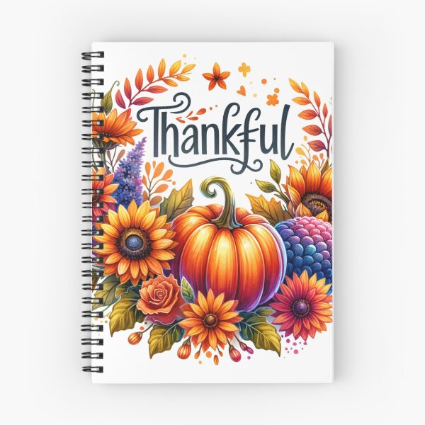 Item preview, Pumpkins and flowers "Thankful" Stickers and more designed and sold by CRandRRstickers.