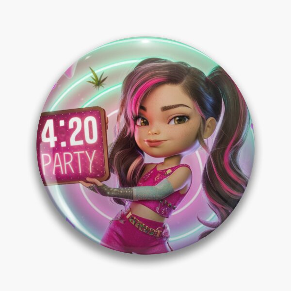 Item preview, Cute 420 Party Girl in Pink - Music & Pot designed and sold by JLEmporium.