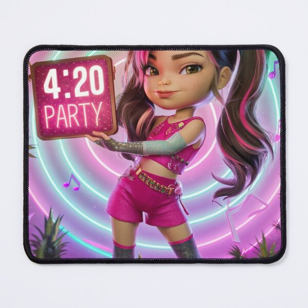 Item preview, Cute 420 Party Girl in Pink - Music & Pot designed and sold by JLEmporium.