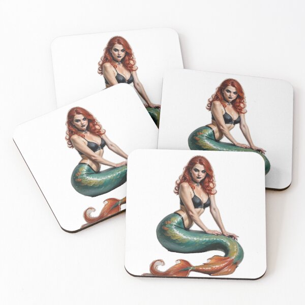 Item preview, Goth Mermaid Pinup designed and sold by EliaShelley.