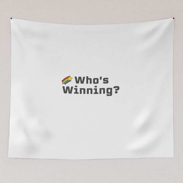 Item preview, Who's Winning? (black) designed and sold by slash-graphics.