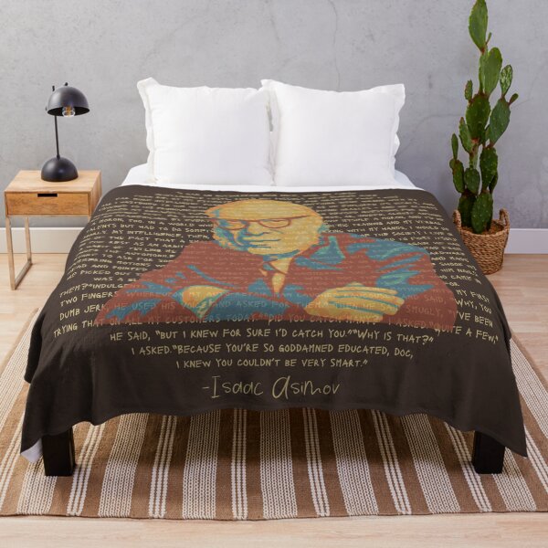 Item preview, Isaac Asimov Portrait and quote designed and sold by Unhinged Heather.