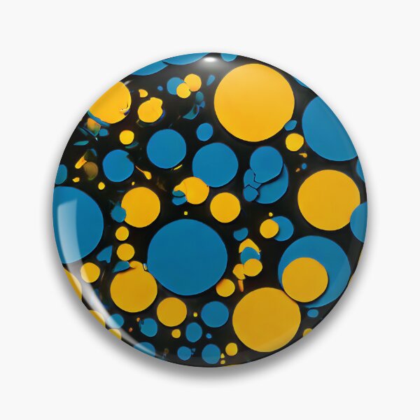 Item preview, Bright yellow and turquoise overlapping circles for a cheerful, summery designed and sold by Tchoice.