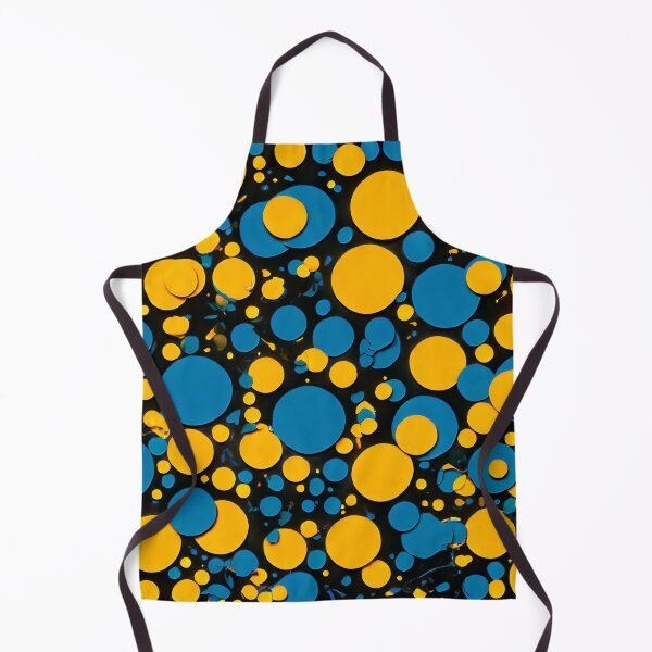 Item preview, Bright yellow and turquoise overlapping circles for a cheerful, summery designed and sold by Tchoice.