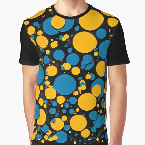 Item preview, Bright yellow and turquoise overlapping circles for a cheerful, summery designed and sold by Tchoice.