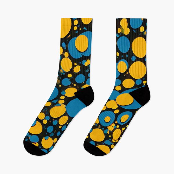 Item preview, Bright yellow and turquoise overlapping circles for a cheerful, summery designed and sold by Tchoice.
