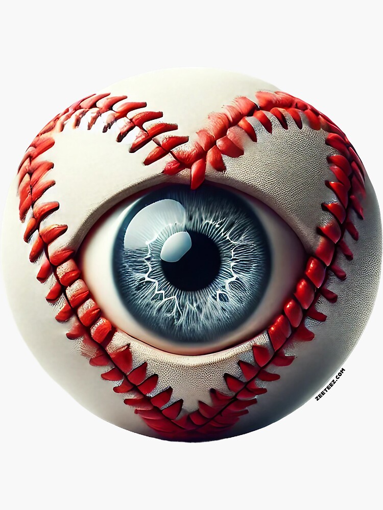Thumbnail 3 of 3, Sticker, Eye Love Baseball designed and sold by zeeteezofficial.