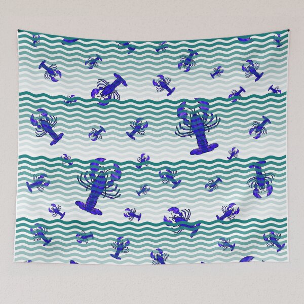 Item preview, Blue Lobsters Seafood Lover designed and sold by Sartoris Art.