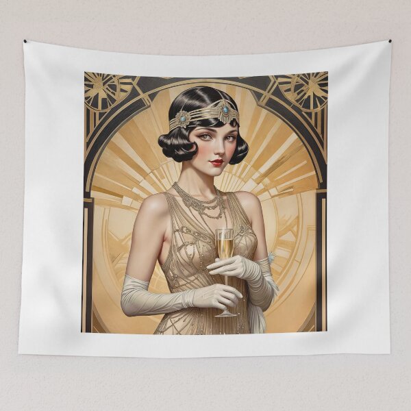 Item preview, Wall Art - Vintage Art Deco Girl #2 - Large designed and sold by ForeverPrintsOK.