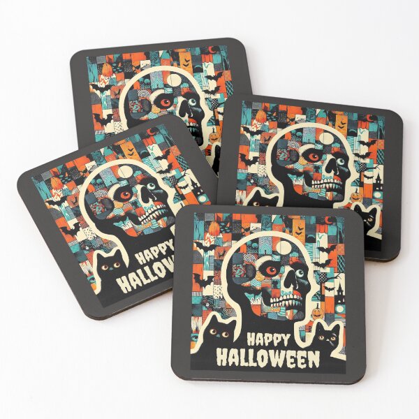 Item preview, Feline Frights - Spooky Halloween Cat Art Design by Egyape designed and sold by egyape ⭐⭐⭐⭐⭐.