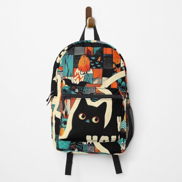 Item preview, Feline Frights - Spooky Halloween Cat Art Design by Egyape designed and sold by egyape ⭐⭐⭐⭐⭐.