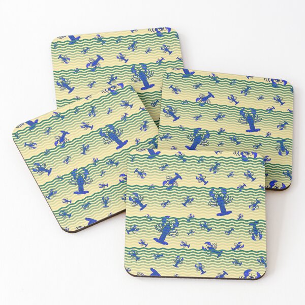 Item preview, Blue Lobsters Seafood Lover Pattern designed and sold by Sartoris Art.