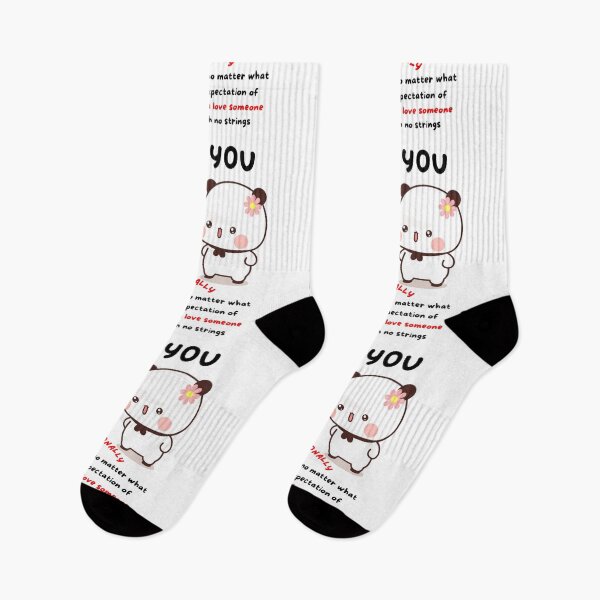 Item preview, I Love You Unconditionally Baby Panda Bear Brownie Sugar True Love BuBu DuDu Mochi Milk peach Valentine xmas goma Couple 2025 designed and sold by BrightStreets.