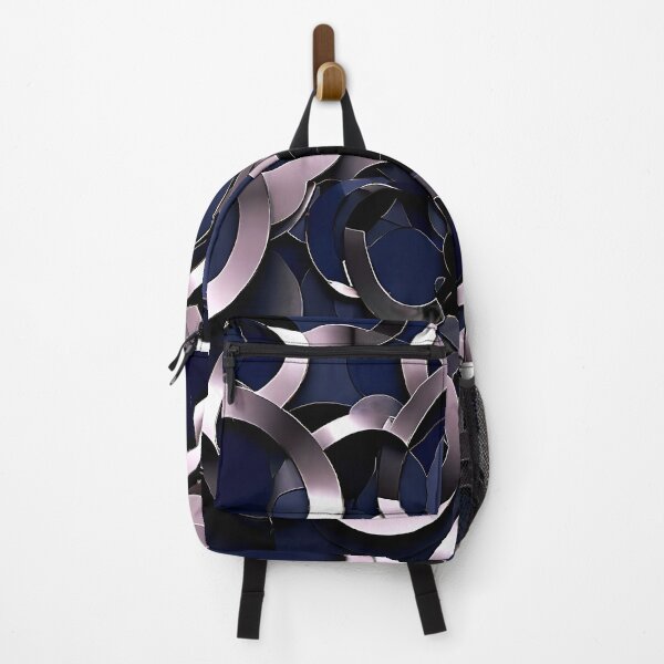 Item preview, Overlapping circles in navy and silver for a sleek, modern designed and sold by Tchoice.