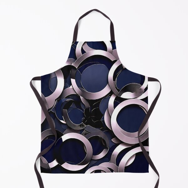 Item preview, Overlapping circles in navy and silver for a sleek, modern designed and sold by Tchoice.