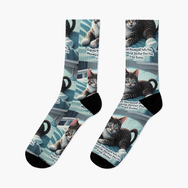 Item preview, Kitten’s Free Meowdical  Socks designed and sold by IvaRenee.