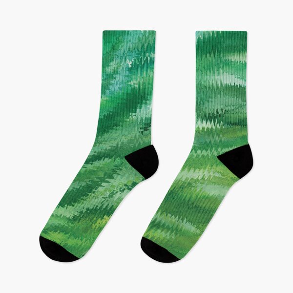 Item preview, Zigzag Green Waves designed and sold by Alexandria Levin.
