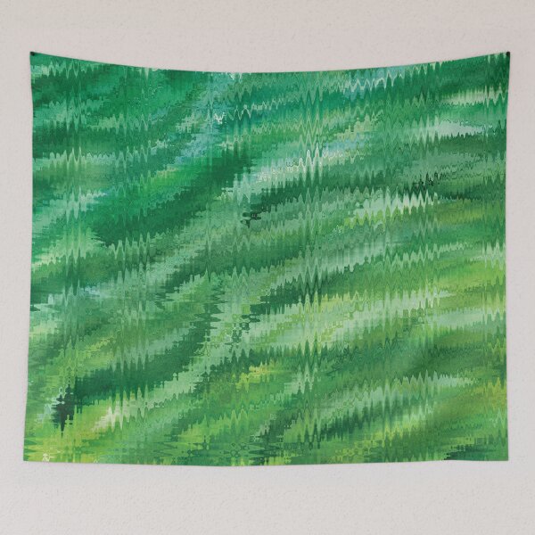 Item preview, Ondas verdes en zigzag designed and sold by Alexandria Levin.