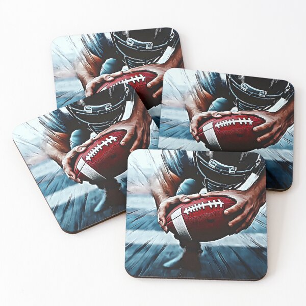 Item preview, Intense American Football Player in Action Pose - Dynamic Sports Digital Art with Motion Streaks designed and sold by OlfactoART Studio.