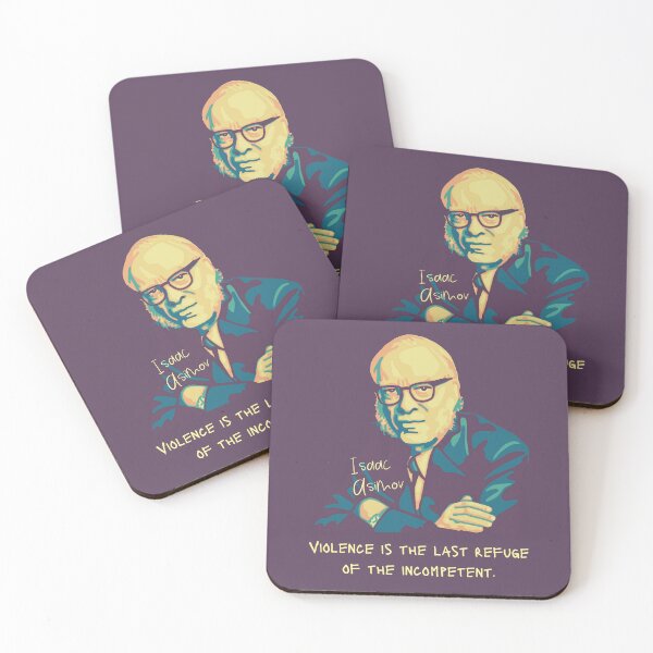 Item preview, Isaac Asimov Portrait and quote designed and sold by Unhinged Heather.
