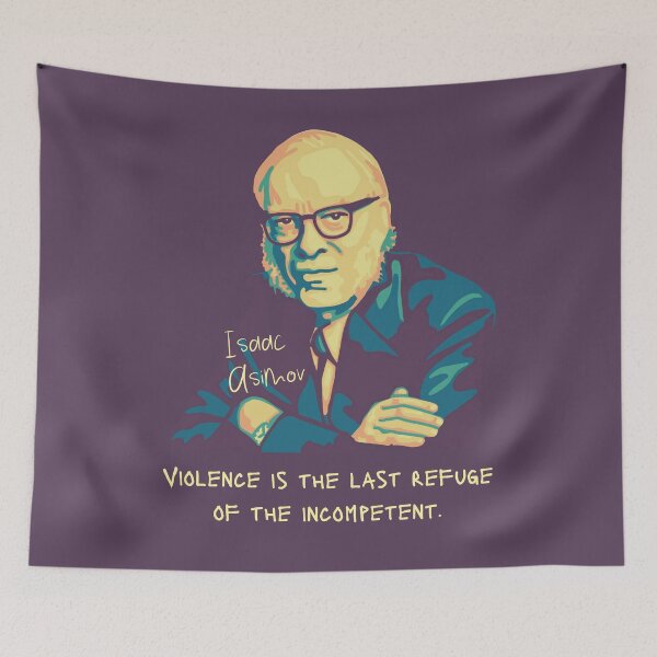 Item preview, Isaac Asimov Portrait and quote designed and sold by Unhinged Heather.