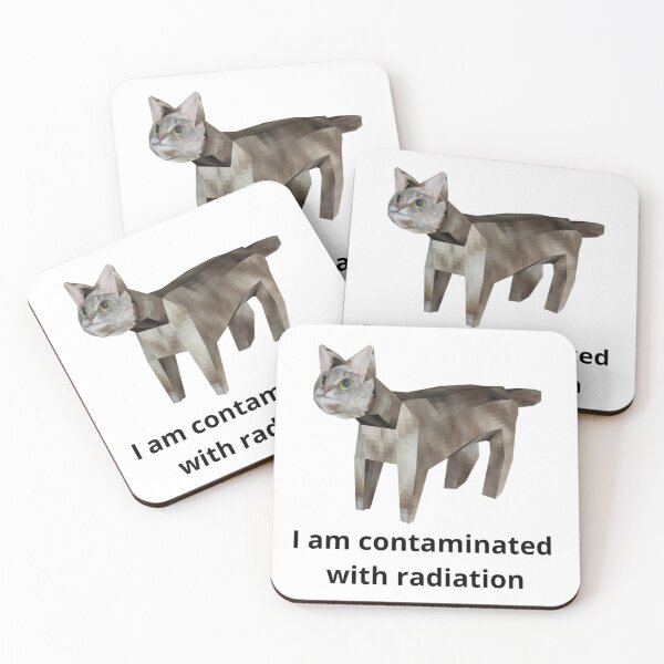 Item preview, I Am Contaminated With Radiation Funny Cat Meme Streetwear Shirt designed and sold by goodiefoodie.
