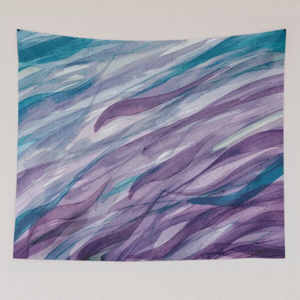 Item preview, Plum Waves Turquoise Sea designed and sold by Alexandria Levin.