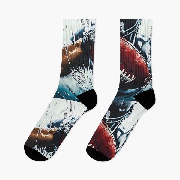 Item preview, Football Player Reaching to Catch Red Football - Dynamic Splash Effect with Vibrant Colors Generative AI designed and sold by OlfactoART Studio.