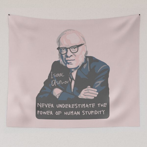Item preview, Isaac Asimov Portrait and quote designed and sold by Unhinged Heather.