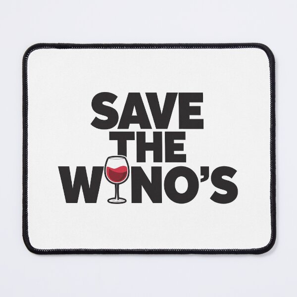 Item preview, Funny Wine Lover T-Shirt – 'SAVE THE WINO'S' Rhino Design for Wine Enthusiasts designed and sold by tonyhopeirl.
