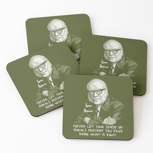 Item preview, Isaac Asimov Portrait and quote designed and sold by Unhinged Heather.