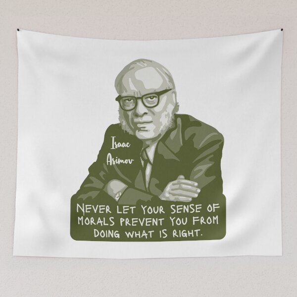 Item preview, Isaac Asimov Portrait and quote designed and sold by Unhinged Heather.