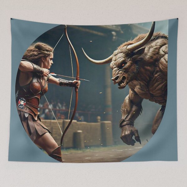 Item preview, Archer Girl vs Minotaur V.1 designed and sold by Jese345.