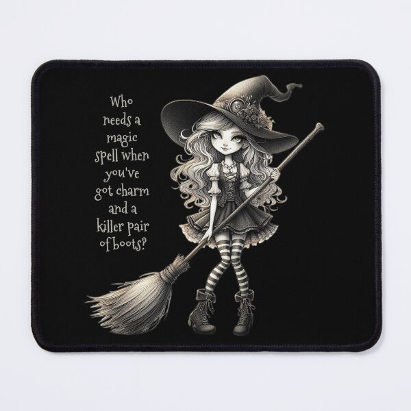 Item preview, Tabitha and her Boots - Witch in cream writing designed and sold by PlatypusDesign.