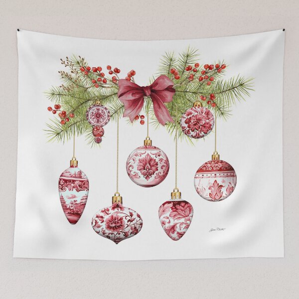Item preview, Red Chinoiserie Christmas A designed and sold by Jean Plout.