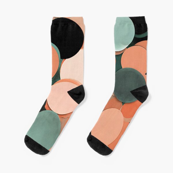 Item preview, Overlapping circles in soft peach and mint green for a fresh, spring designed and sold by Tchoice.