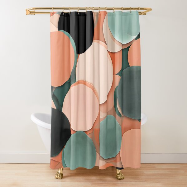 Item preview, Overlapping circles in soft peach and mint green for a fresh, spring designed and sold by Tchoice.