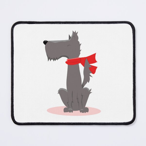 Item preview, Grey scruffy wire haired dog with scarf  designed and sold by esullivan.