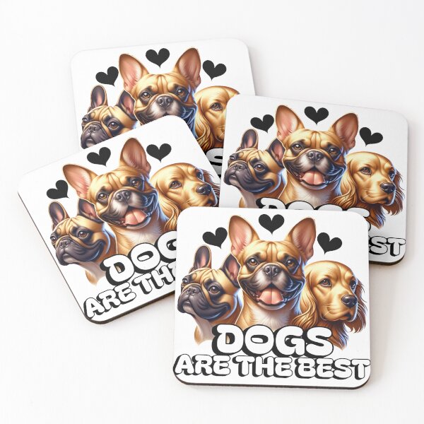 Item preview, Frenchie and Gold Retriever "Dogs Are The Best Stickers and more designed and sold by CRandRRstickers.