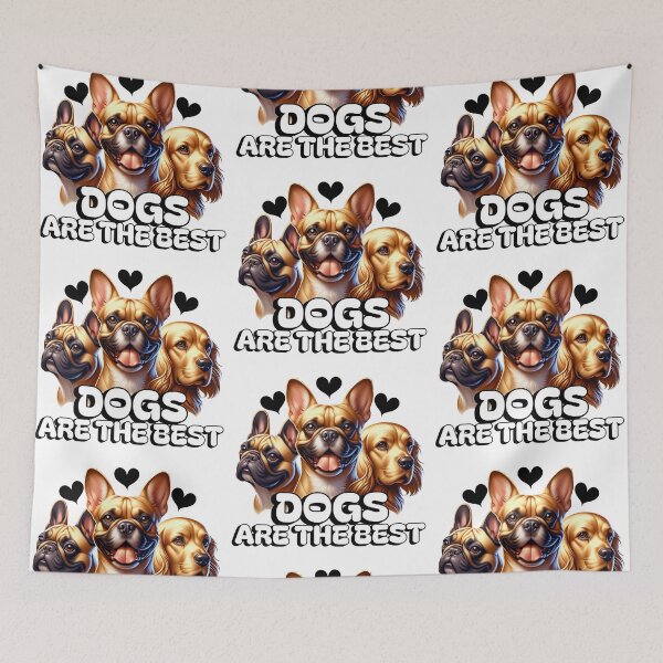 Item preview, Frenchie and Gold Retriever "Dogs Are The Best Stickers and more designed and sold by CRandRRstickers.