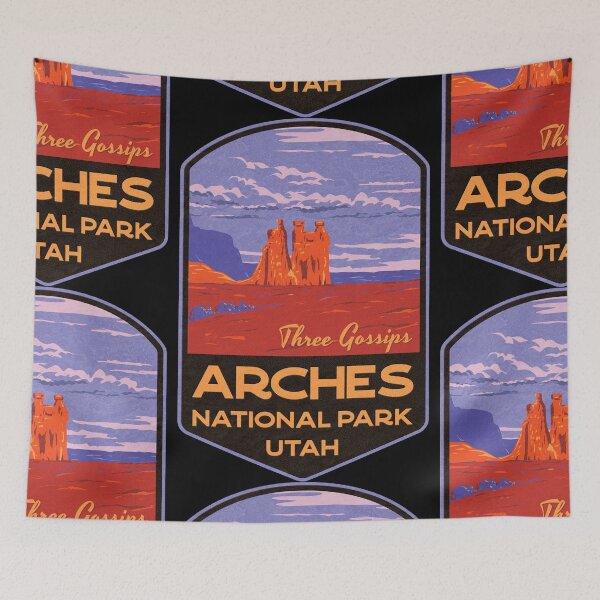 Item preview, Three Gossips Arches National Park designed and sold by JordanHolmes.